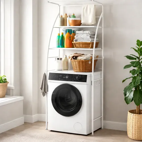 Mueble Organizador De Lavadero Vitta 3 Estantes Bastidor Blanco