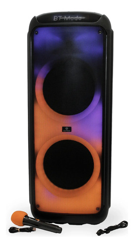 [6243] Torre De Sonido Parlante Ultrom Rio 18000w Luces Led 2 X 12  Negro