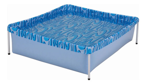 [2473] Pileta Estructural Rectangular Morcon Capacidad De 400 Lts Azul Olas