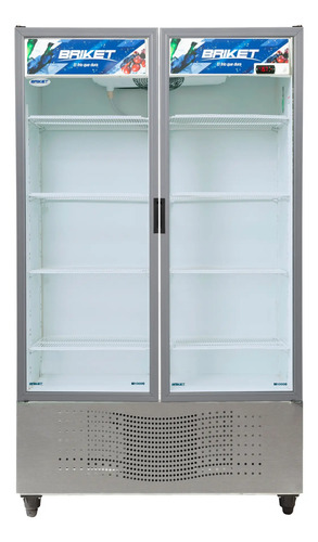 [3908] Heladera Exhibidora Vertical Briket Master 10000 953 Litros. Gris