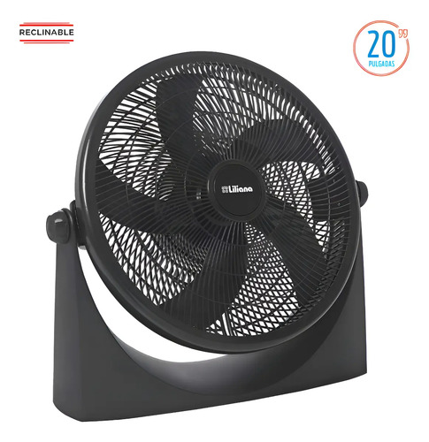 Turboventilador Reclinable Liliana Vtf20p Silencioso 3 Velocidades Negro 20''