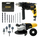 Combo Taladro 750w Y Amoladora Angular 115mm 720w Konan(KCKITTAE )