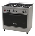 Cocina Vitta Industrial Bella Napoles - Multigas 90 Cm Plateado