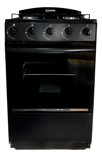 Cocina Vitta Con Visor Sin Parrilla 52cm Gas Envasado Negro