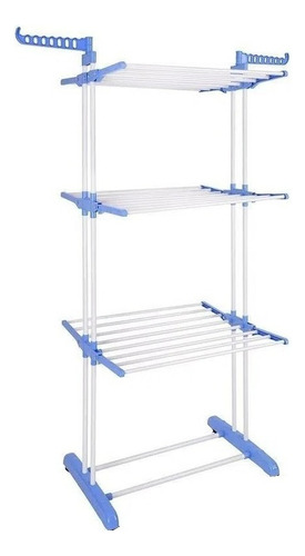 [2875] Tender Ropa Vertical Plegable Alas Reforzado 3 Niveles Color Blanco
