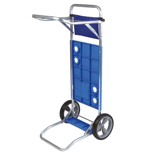 [5565] Carrito P/Playa Caño Aluminio Portavasos Mesa Auxiliar 15 Kg