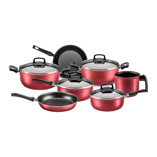 [2622] Batería Cocina Olla Cacerola Teflón Safira 7 Piezas MTA