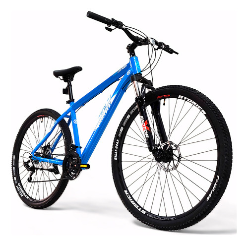 Bicicleta MTB Gravity Lowrider R29 M 7 Vel Unisex Azu/Blanco