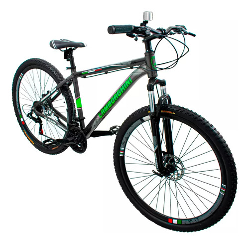 [3495] Bicicleta MTB Lamborghini Shimano R29 M47l Gris/Verde