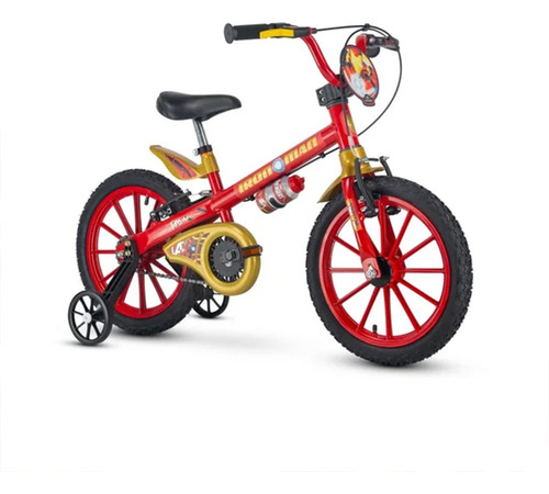[5721] Bicicleta Infantil Nathor R16 Iron-man Canasto
