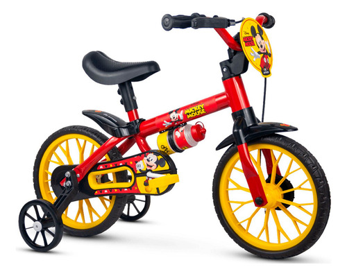 [5687] Bicicleta Infantil Aro 12 Mickey Nathor Color Rojo