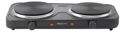 [6127] Anafe Eléctrico Kanji 2 Hornallas Negro 2200w Kjh-hp2200bdd