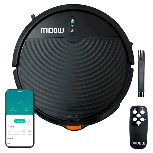 [6112] Aspiradora Robot Midow Wifi Smart Trapeador 3 Modos Limpieza