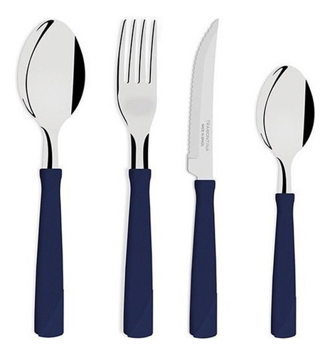 [6120] Juego De Cubiertos Tramontina Set Cubiertos X24 New Kolor
