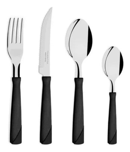 [6118] Juego De Cubiertos Tramontina Set Cubiertos X24 New Kolor Negro - 24