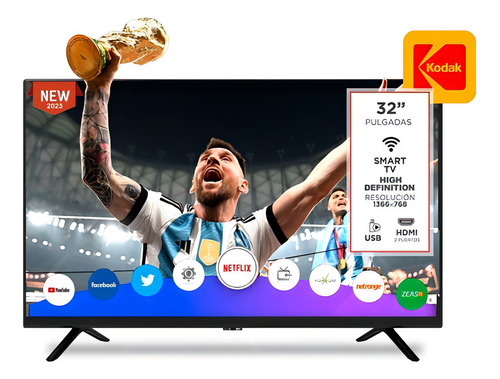 [5450] Led 32 Kodak Smart Googletv Hd We-32mt005 Negro 220v