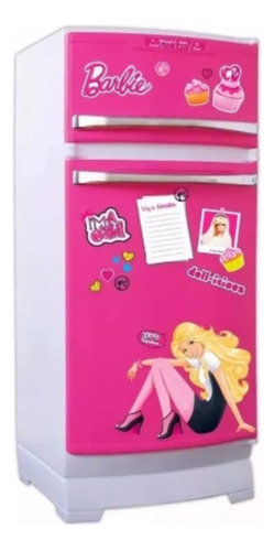 [3846] Heladera Glam Barbie Con Accesorios 60cm - Color Rosa