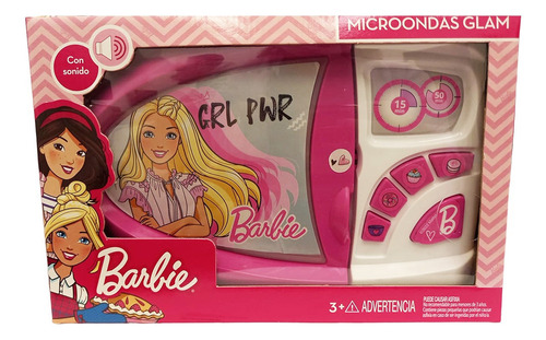 [3852] Microondas Glam Juguete Barbie C/sonido. 640 Color Rosa