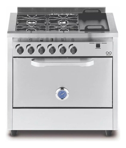 [4037] Cocina Industrial Usman 4 Hornallas Plancha Puerta Ciega