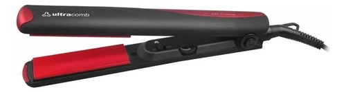 [748] Planchita De Pelo Ultracomb Gloss Ap-4402 Negra Y Roja 220v