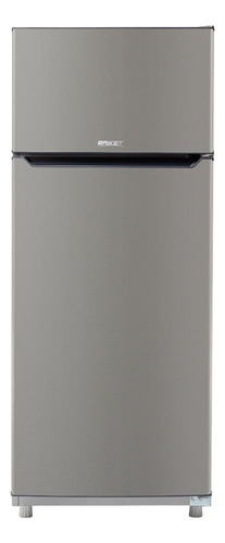 [353] Heladera Con Freezer Briket 1620 326lt - Gris Plata Inox
