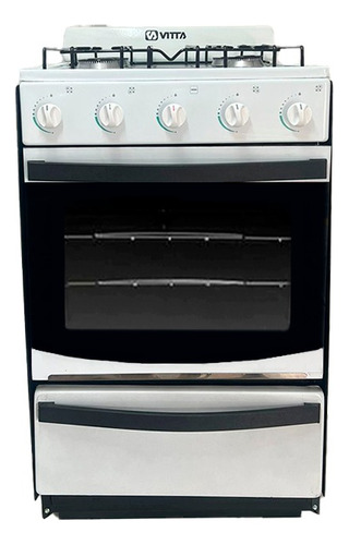 [4894] Cocina Vitta Con Parrilla 4 Hornallas Gas Natural - 56 Cm