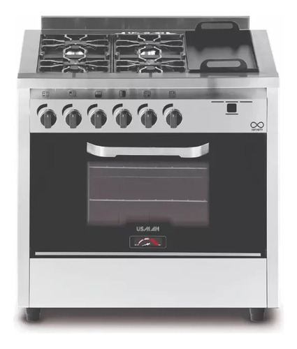 [5537] Cocina Usman Compact C/plancha 80cm Vidrio Pta Vidrio
