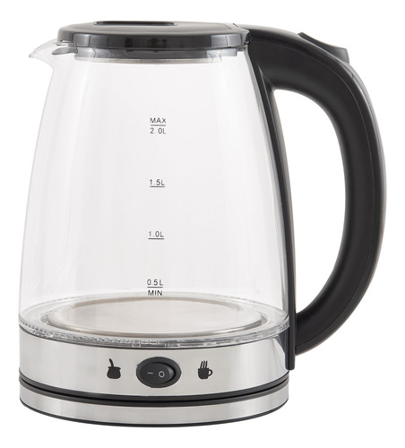 [5572] Pava Eléctrica Kanji Corte Mate Vidrio Aluminio 2l 1500w