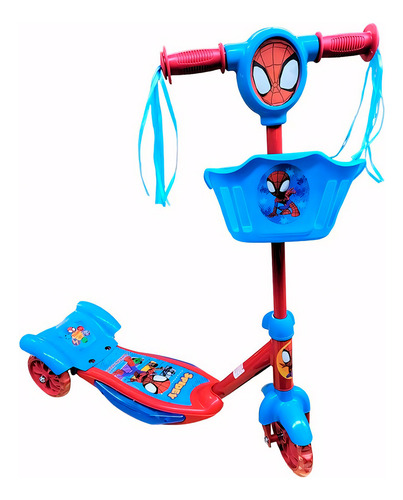 [4639] Monopatin Para Niños Infantil Con Canasto Luces Musica Color