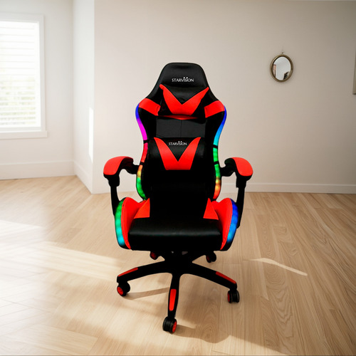 Silla Gamer Sillon Star Vision Con Luz Apoyapiés Reclinable