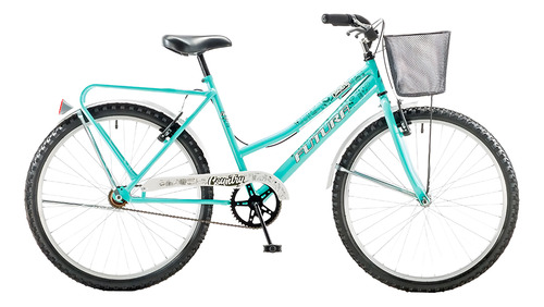 [5234] Bicicleta Futura Rodado 26 Paseo Dama Canasto Aqua