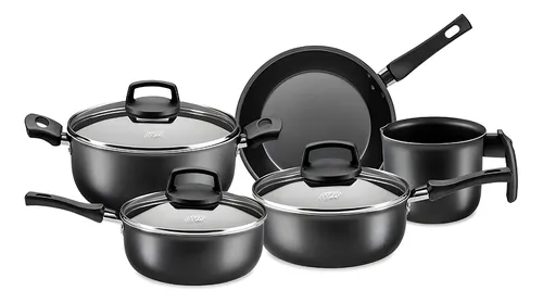 [2623] Batería Cocina Olla Cacerola Aluminio Teflón Safira 7p Mta