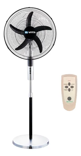 [4890] Ventilador De Pie 20" Vitta 3 Veloc 95W C/Remoto Plateado