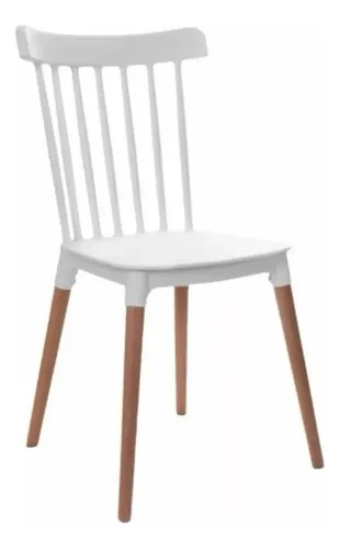 [3944] Silla Windsor Base De Madera Pack Combo Por 1 Unid Nórdica