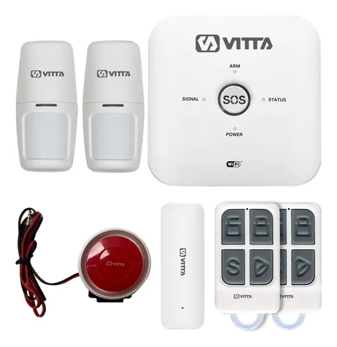 [5144] Kit De Alarma Domiciliaria Vitta VIT-ALAM001 WiFi Inalámbric