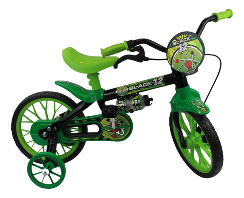 [6322] Bicicleta Infantil Reforzada Nathor R12 Rueditas Cantimplora