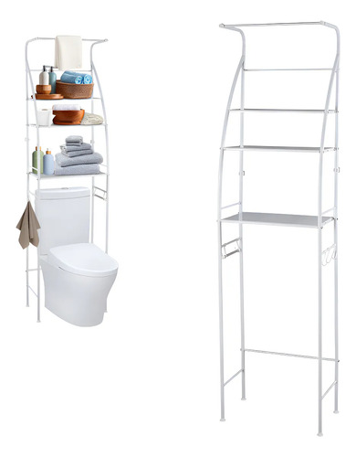 [6125] Mueble Organizador De Baño Vitta Inodoro 3 Estantes Bastidor