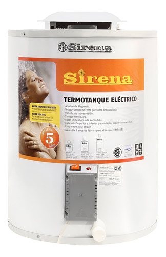 [2058] Termotanque Eléctrico Sirena Te40 Blanco 40l C Sup/infe 