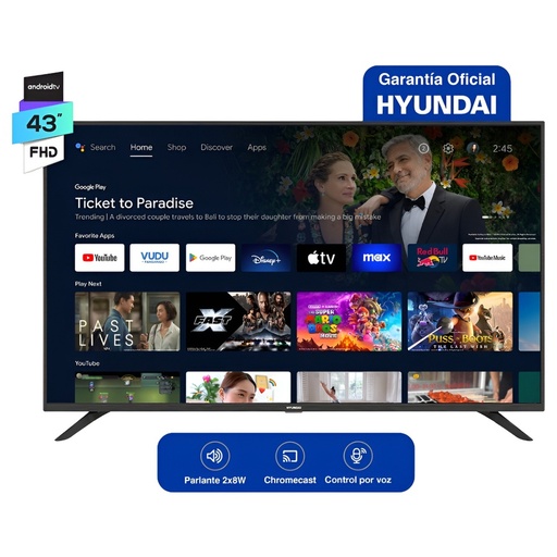 [6107] Smart Tv Hyundai 43 Full HD Hyled-43fhd7a 