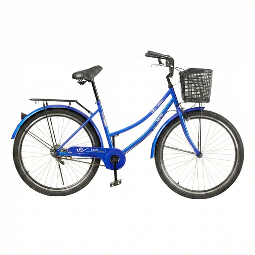 [7084] Bicicleta De Paseo Rodado 27 Con Canasto Kanji Azul
