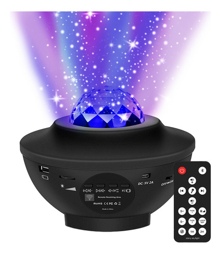 [7021] Proyector Luz Galaxia Led Bl-xk01 Smart Tech Negro