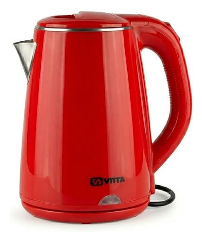 [6257] Pava Electrica Hervidora Vitta 1.8l 1500w Apagado Automatico Rojo