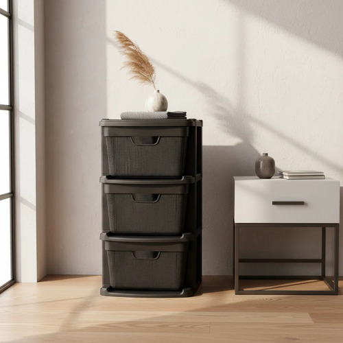 [7215] Cajonera Vitta Canasto Organizador Chifonier Yute Deco Moda