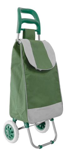 [7198] Changuito De Compras Reforzado 35 L Plegable Mercado Y Hogar Verde